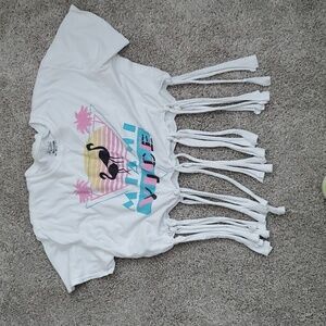 Women's Fringed Tshirt Crop